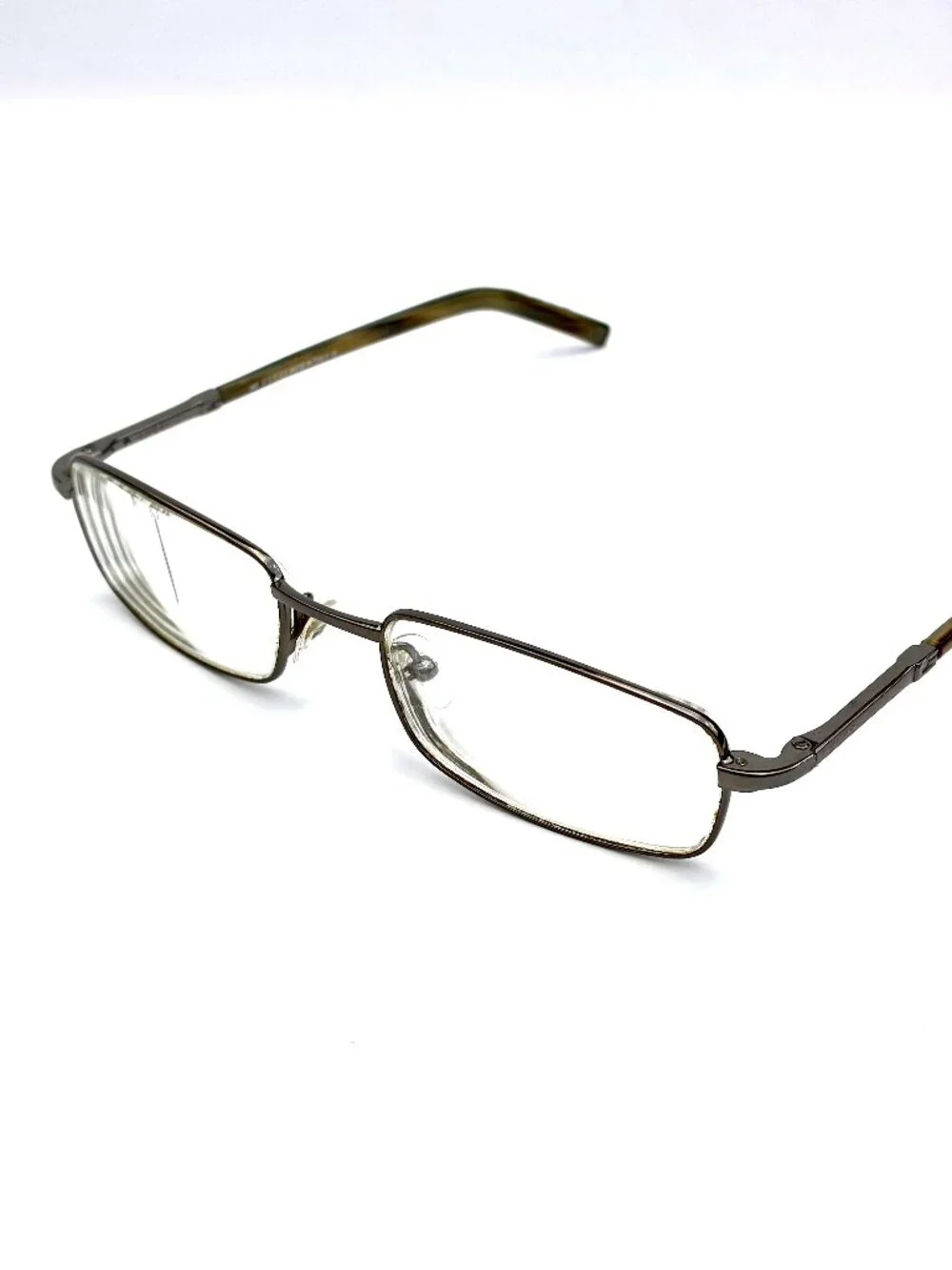 VTG Gucci GG1741 9B9 Eyeglass Frames, Gunmetal with Case, Italy